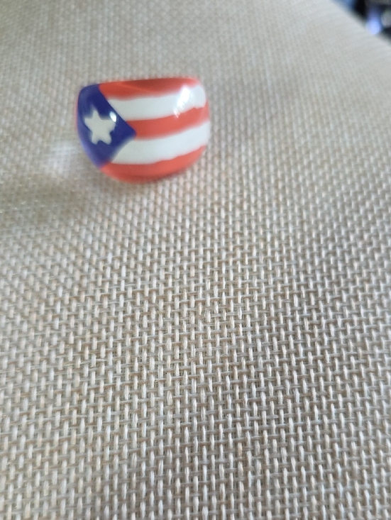 Jewelry - Red, White & Blue Enamel Flag Ring